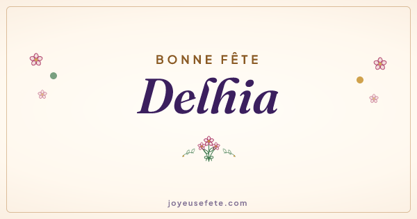 Image « Bonne fête Delhia » au format large