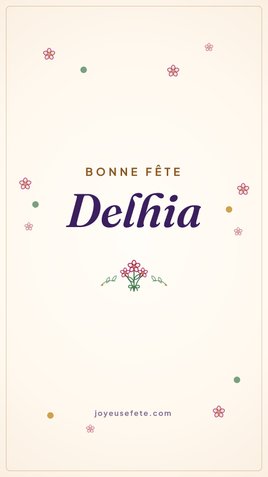 Image « Bonne fête Delhia » au format story