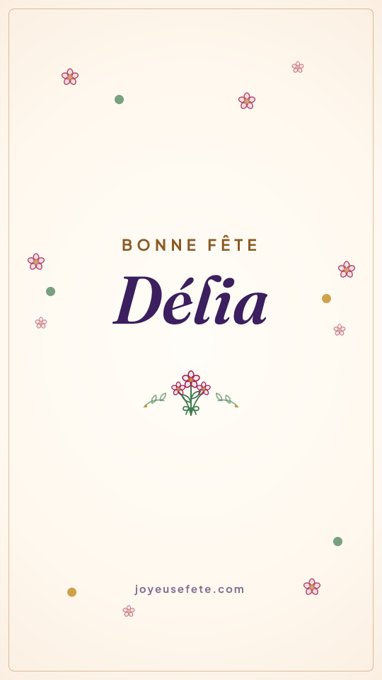 Image « Bonne fête Délia » au format story