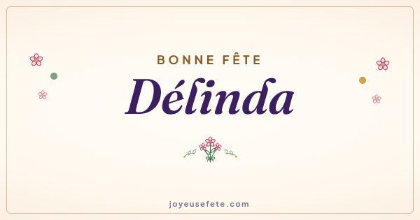 Image « Bonne fête Délinda » au format large