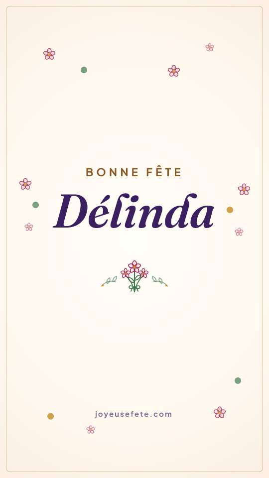 Image « Bonne fête Délinda » au format story