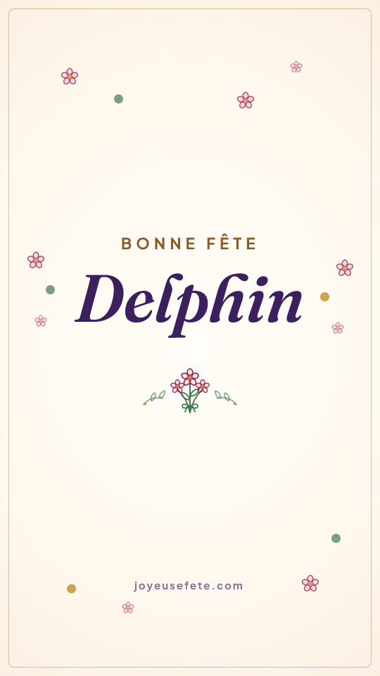 Image « Bonne fête Delphin » au format story
