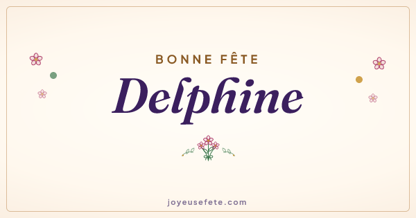 Image « Bonne fête Delphine » au format large