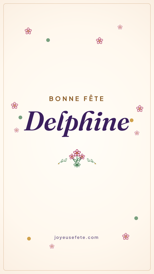 Image « Bonne fête Delphine » au format story