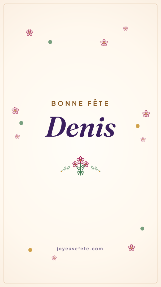 Image « Bonne fête Denis » au format story