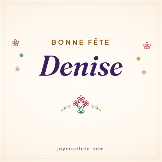 Image carrée « Bonne fête Denise » pour WhatsApp