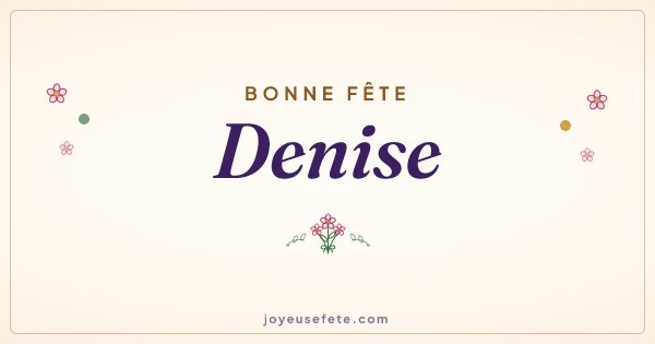 Image « Bonne fête Denise » au format large