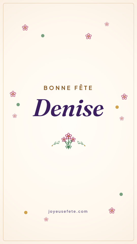 Image « Bonne fête Denise » au format story