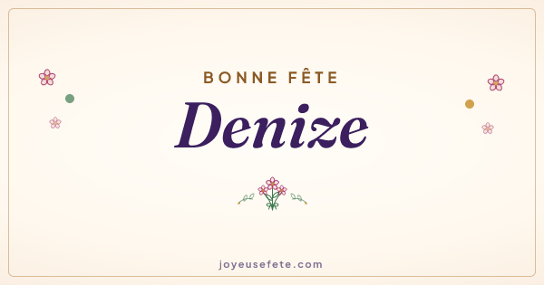 Image « Bonne fête Denize » au format large