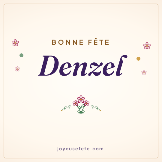 Image carrée « Bonne fête Denzel » pour WhatsApp