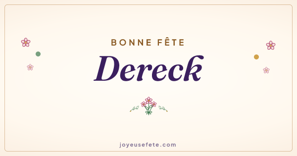 Image « Bonne fête Dereck » au format large