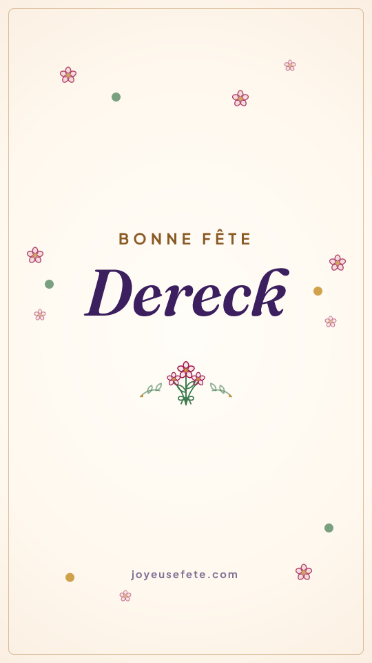 Image « Bonne fête Dereck » au format story