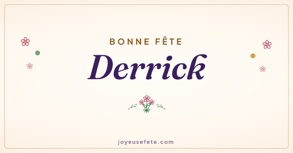 Image « Bonne fête Derrick » au format large