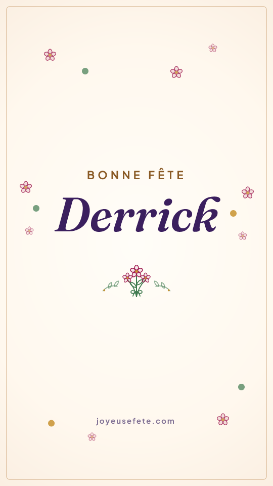 Image « Bonne fête Derrick » au format story