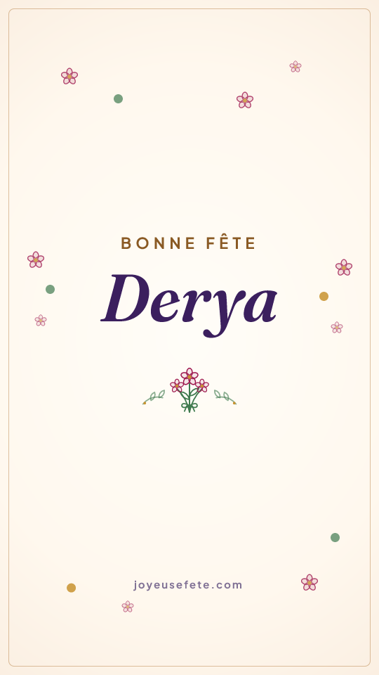 Image « Bonne fête Derya » au format story