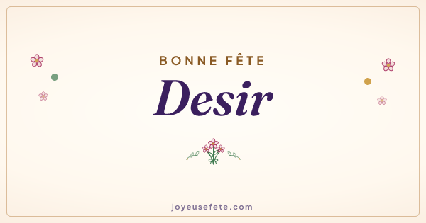 Image « Bonne fête Desir » au format large
