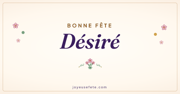 Image « Bonne fête Désiré » au format large