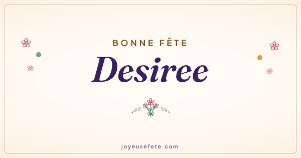Image « Bonne fête Desiree » au format large