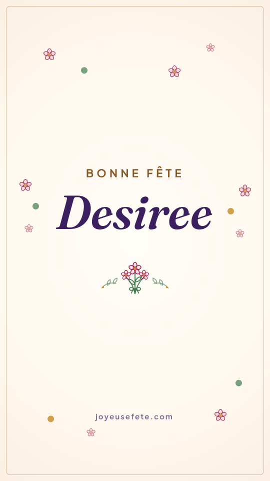 Image « Bonne fête Desiree » au format story