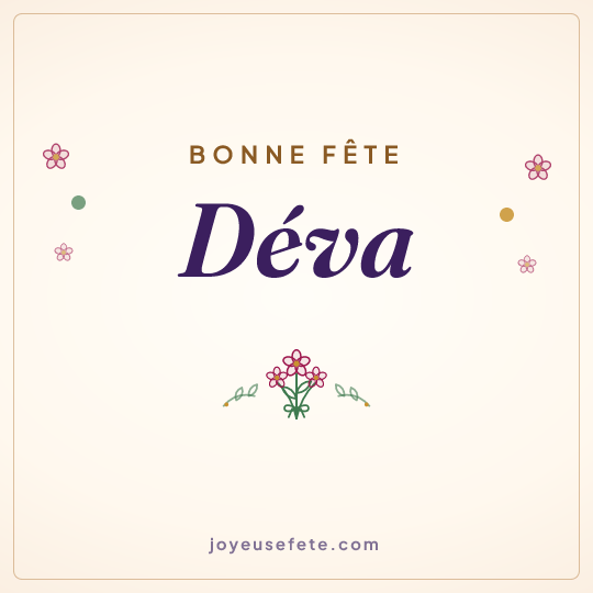 Image carrée « Bonne fête Déva » pour WhatsApp