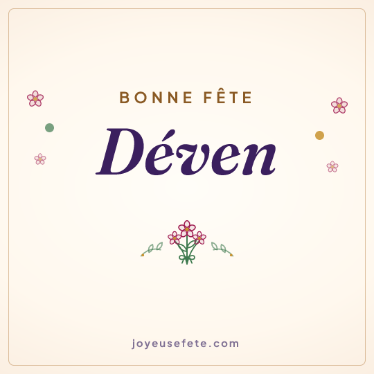 Image carrée « Bonne fête Déven » pour WhatsApp