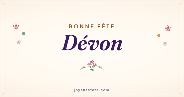 Image « Bonne fête Dévon » au format large