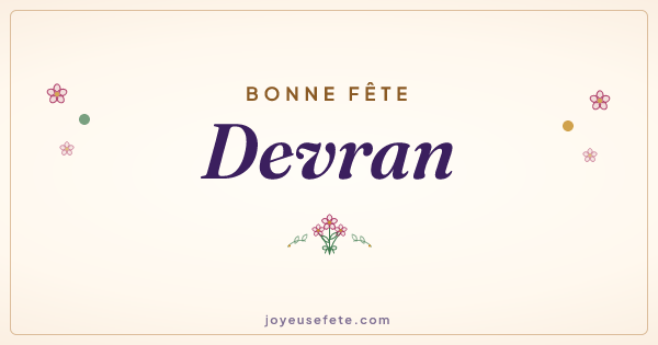 Image « Bonne fête Devran » au format large