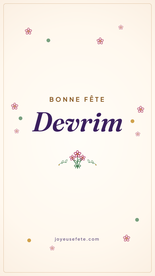 Image « Bonne fête Devrim » au format story