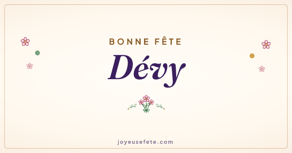 Image « Bonne fête Dévy » au format large