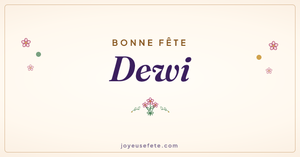 Image « Bonne fête Dewi » au format large