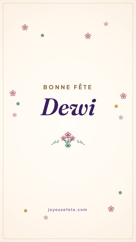 Image « Bonne fête Dewi » au format story