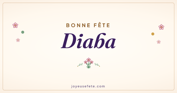 Image « Bonne fête Diaba » au format large
