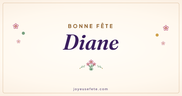 Image « Bonne fête Diane » au format large