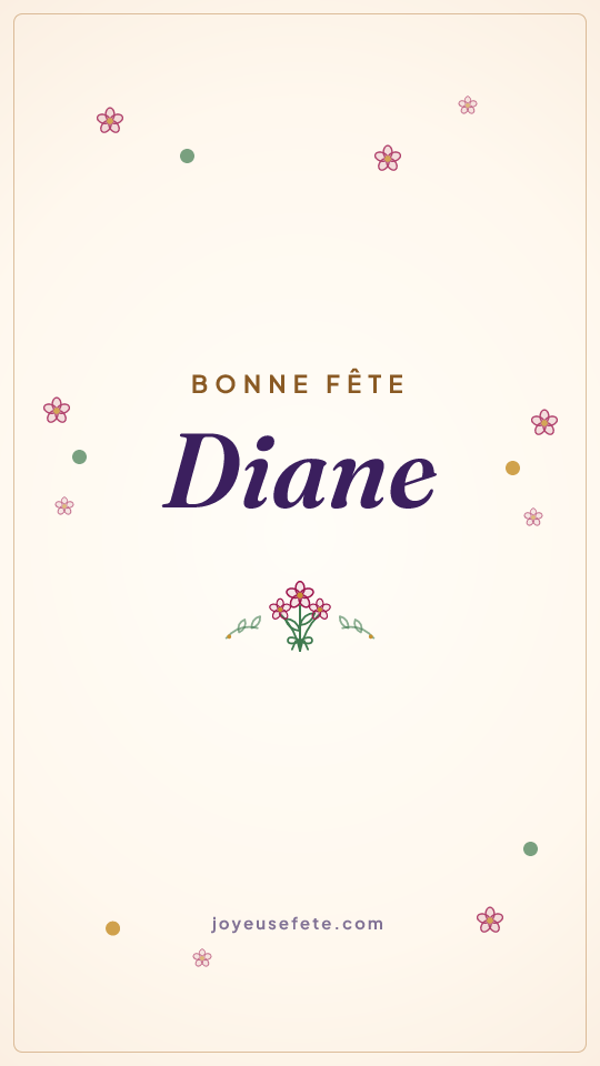 Image « Bonne fête Diane » au format story