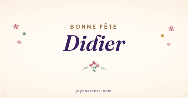 Image « Bonne fête Didier » au format large