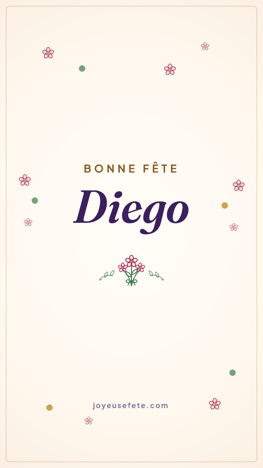 Image « Bonne fête Diego » au format story