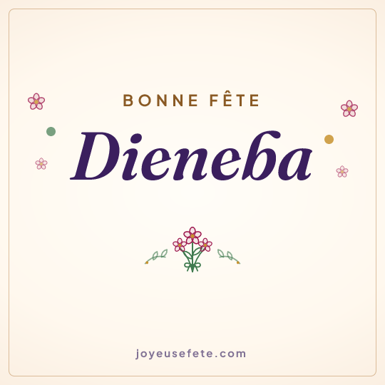 Image carrée « Bonne fête Dieneba » pour WhatsApp