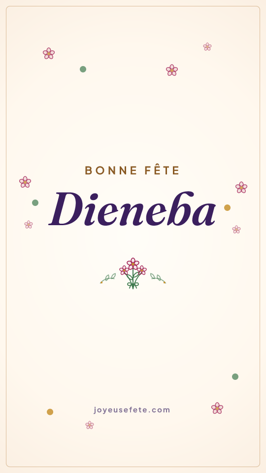 Image « Bonne fête Dieneba » au format story