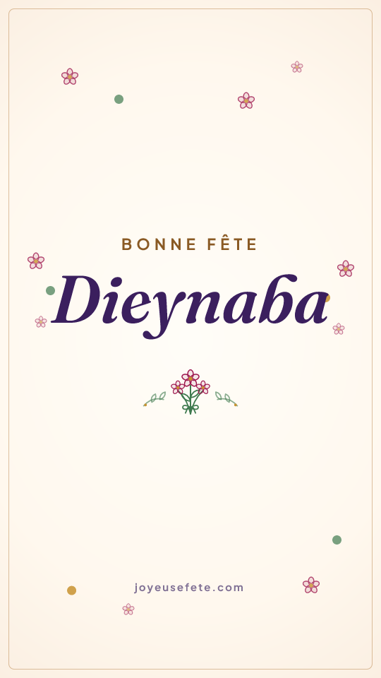 Image « Bonne fête Dieynaba » au format story