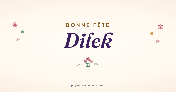 Image « Bonne fête Dilek » au format large