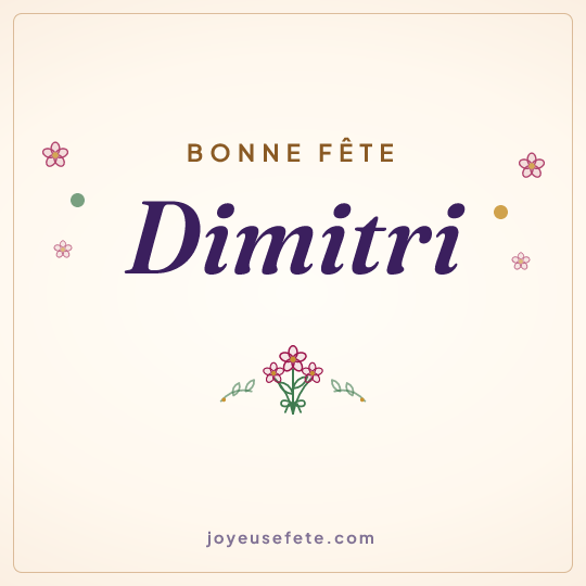 Image carrée « Bonne fête Dimitri » pour WhatsApp