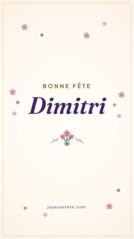 Image « Bonne fête Dimitri » au format story