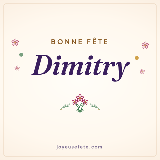 Image carrée « Bonne fête Dimitry » pour WhatsApp