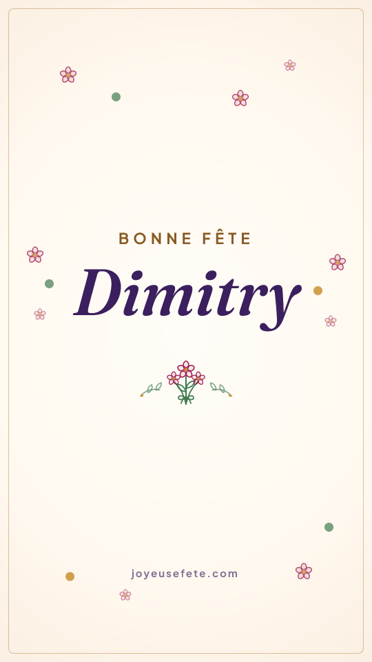 Image « Bonne fête Dimitry » au format story
