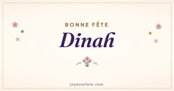 Image « Bonne fête Dinah » au format large