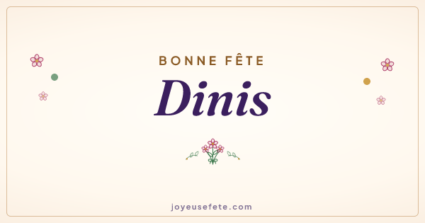 Image « Bonne fête Dinis » au format large