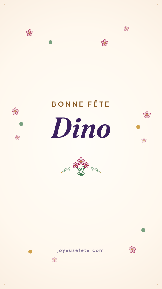Image « Bonne fête Dino » au format story