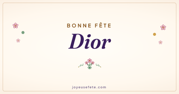 Image « Bonne fête Dior » au format large