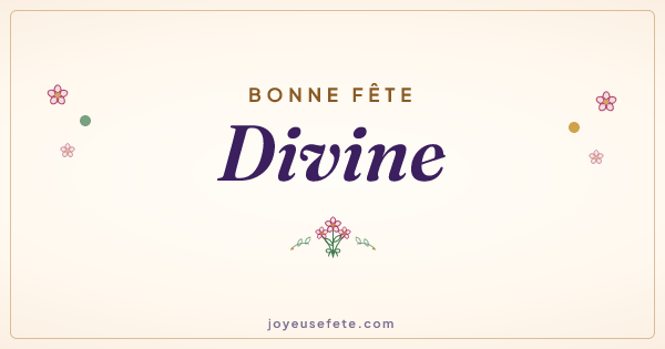 Image « Bonne fête Divine » au format large