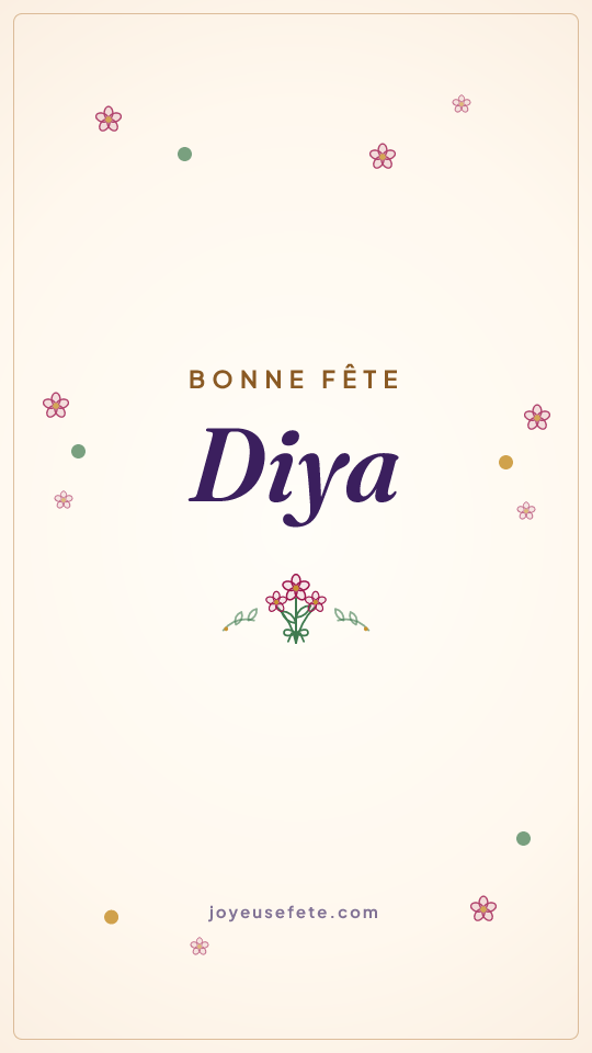 Image « Bonne fête Diya » au format story